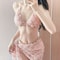 Elegant Womens Three Piece Swimwear Set Stylish Beach Vacation Bikini Cover Up 1