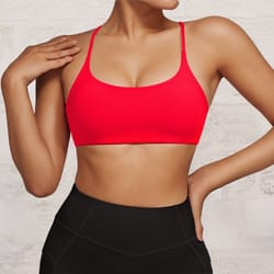 womens cross back sports bra – quick dry push up gym & yoga bra