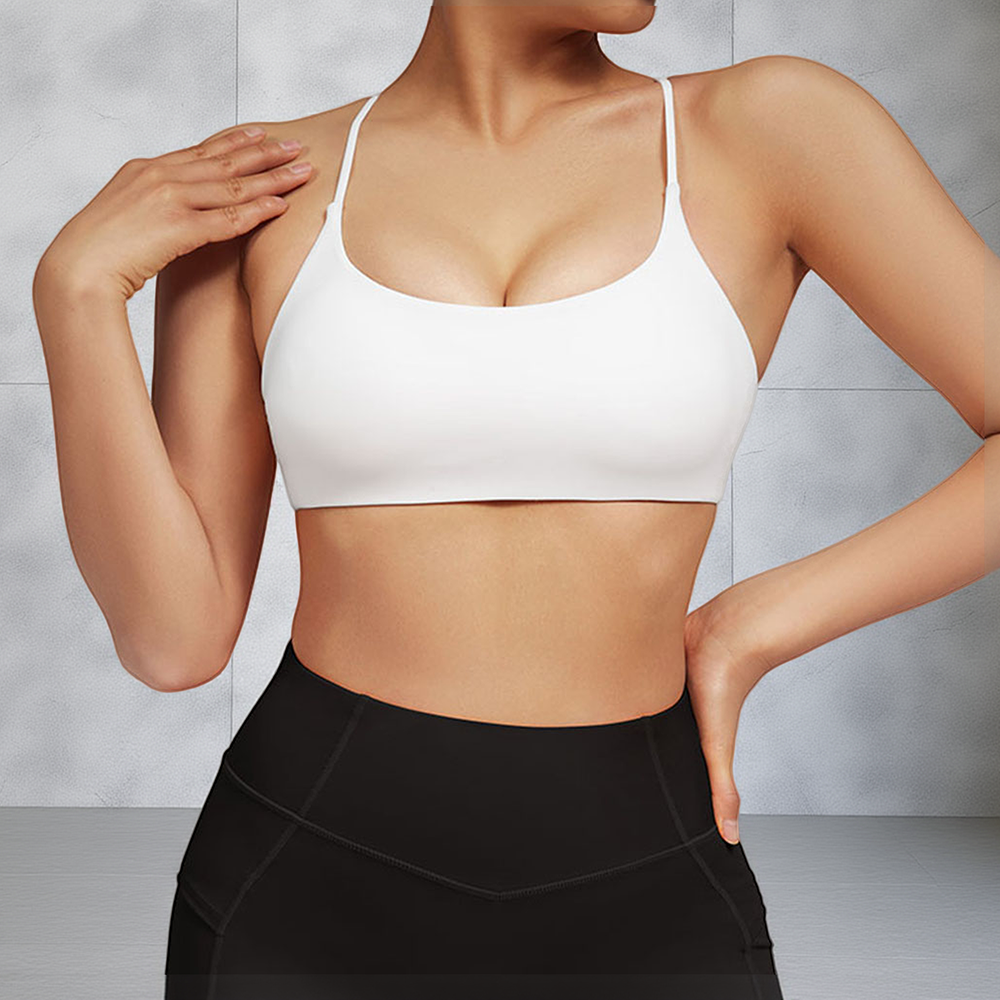 Womens Cross Back Sports Bra Quick Dry Push Up Gym Yoga Bra 1