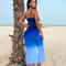 Gradient Mesh Bikini Three Piece Swimsuit Beach Cover Ups Set For Women 1