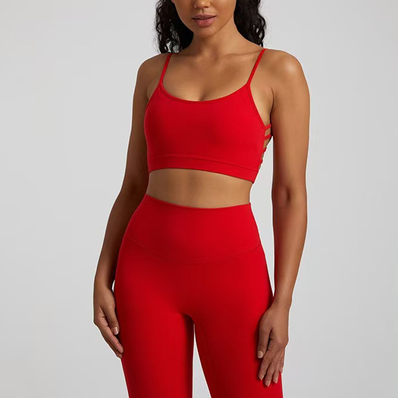 Women Backless Workout Top & Gym Yoga Sports Bra Activewear Vest