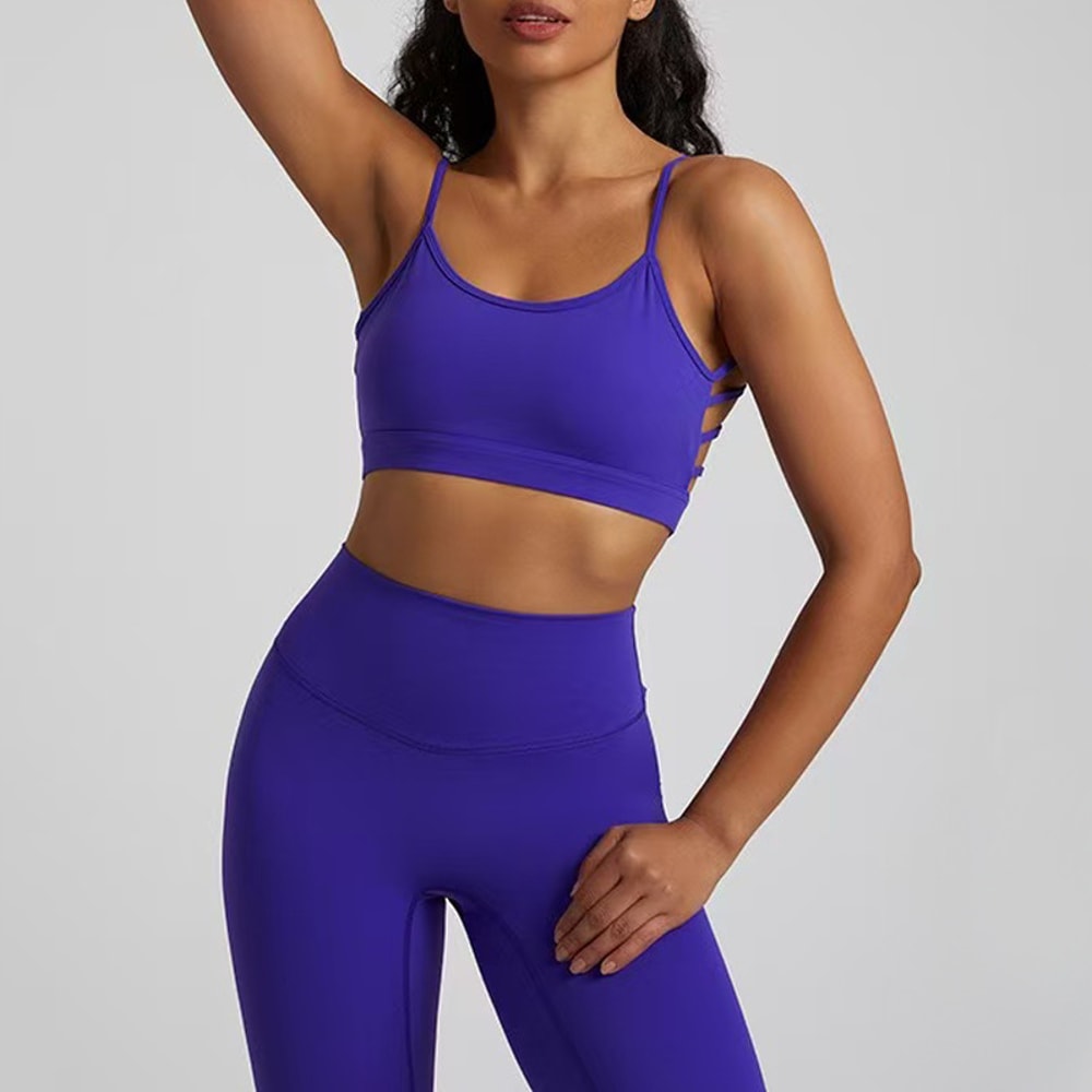 Women Backless Workout Top & Gym Yoga Sports Bra Activewear Vest