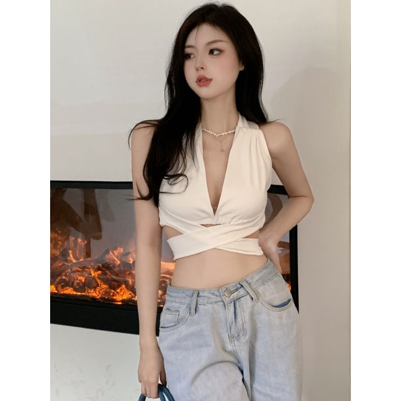 Stylish Women Sexy Backless Crop Tank Top Summer Club Wear Fit 1