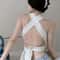 Stylish Women Sexy Backless Crop Tank Top Summer Club Wear Fit 3