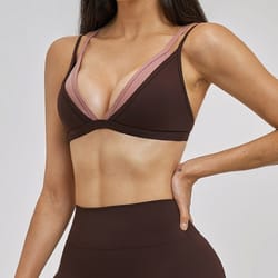 premium backless yoga & sports bra for women – breathable workout bra with push up support