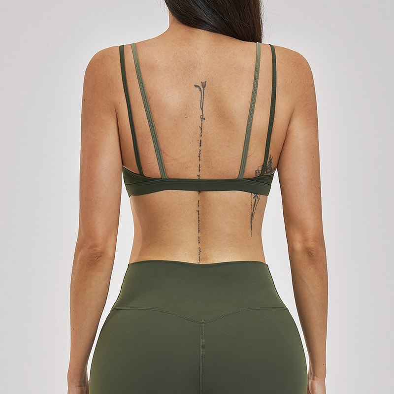 Premium Backless Yoga & Sports Bra for Women – Breathable Workout Bra with Push Up Support