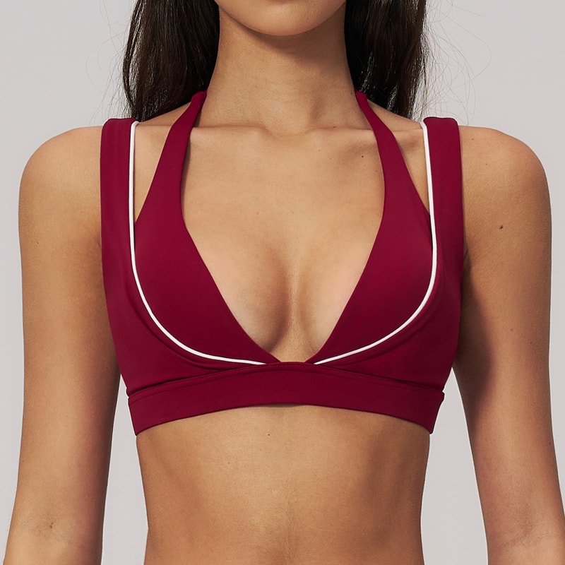 SummerFit Womens Cross Back Fitness Bra – Breathable Yoga & Gym Support Top