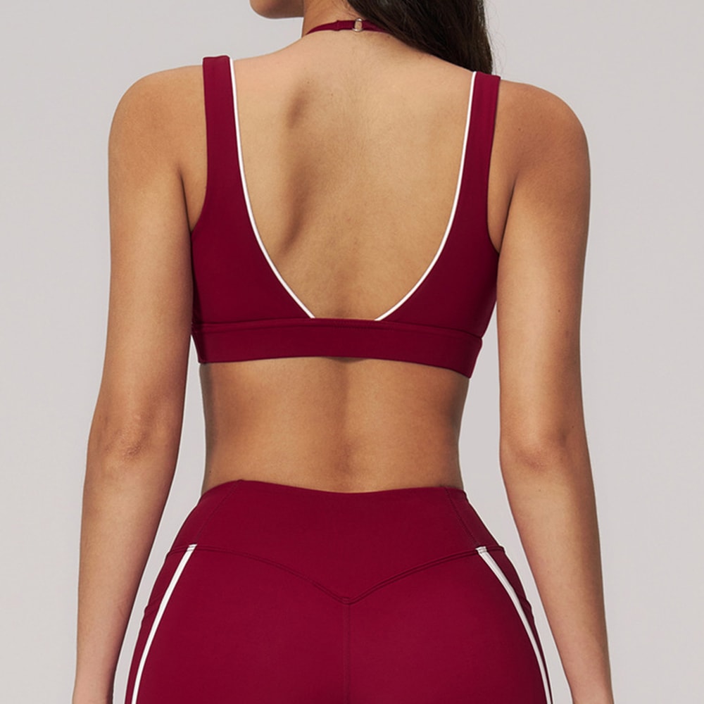 SummerFit Womens Cross Back Fitness Bra – Breathable Yoga & Gym Support Top