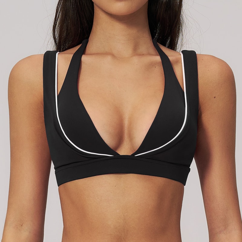 SummerFit Womens Cross Back Fitness Bra – Breathable Yoga & Gym Support Top