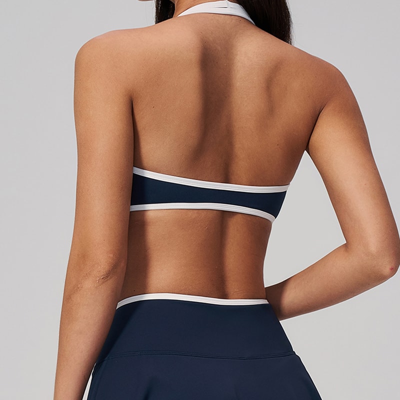 High Support Sports Bra for Women – Open Back Gym & Running Workout Bra with Push Up Design