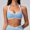 High Support Sports Bra for Women – Open Back Gym & Running Workout Bra with Push Up Design