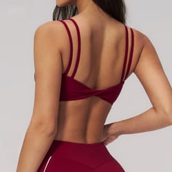sportivefit double strap womens yoga tank top sports bra top