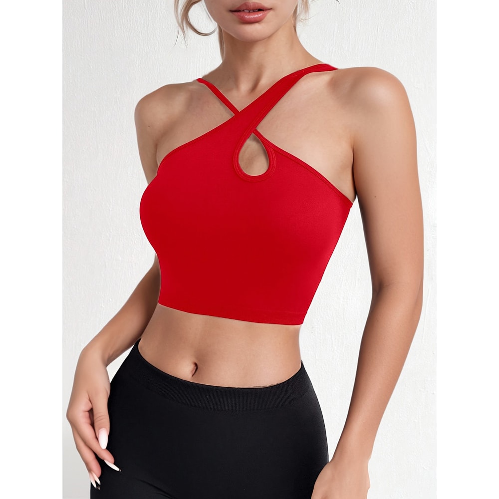 Womens Sexy Fitness Bra Crop Top – Supportive Yoga & Running Workout Sports Bra