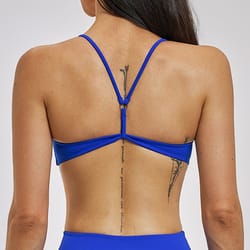 backless gym crop top for women – breathable workout bra & yoga sports bra with cross back for fitness and running