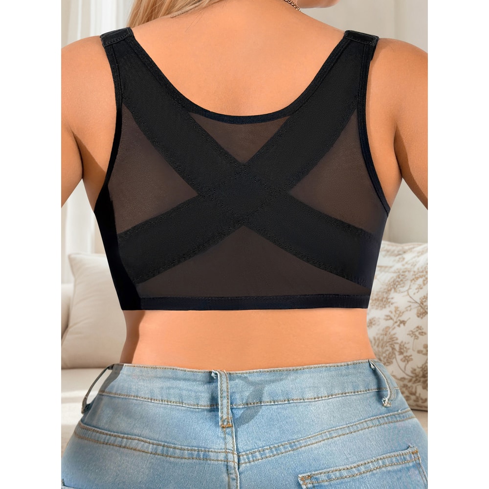 ComfortFit Black Full Coverage Wireless Bra – Plus Size Full Cup Support