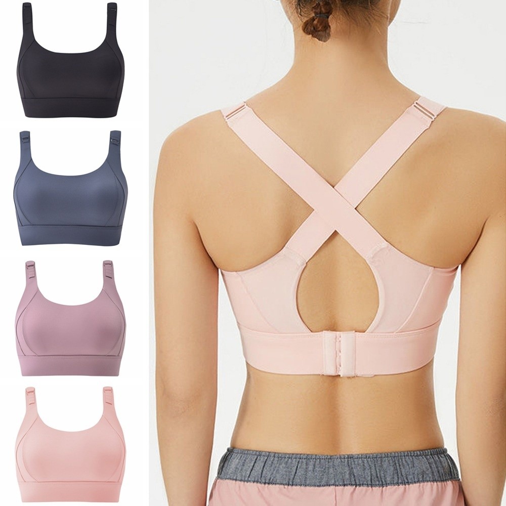 Ultimate High Support Sports Bra for Women – Full Coverage Shockproof Gym Bra with Adjustable Straps, Padded Workout Fit