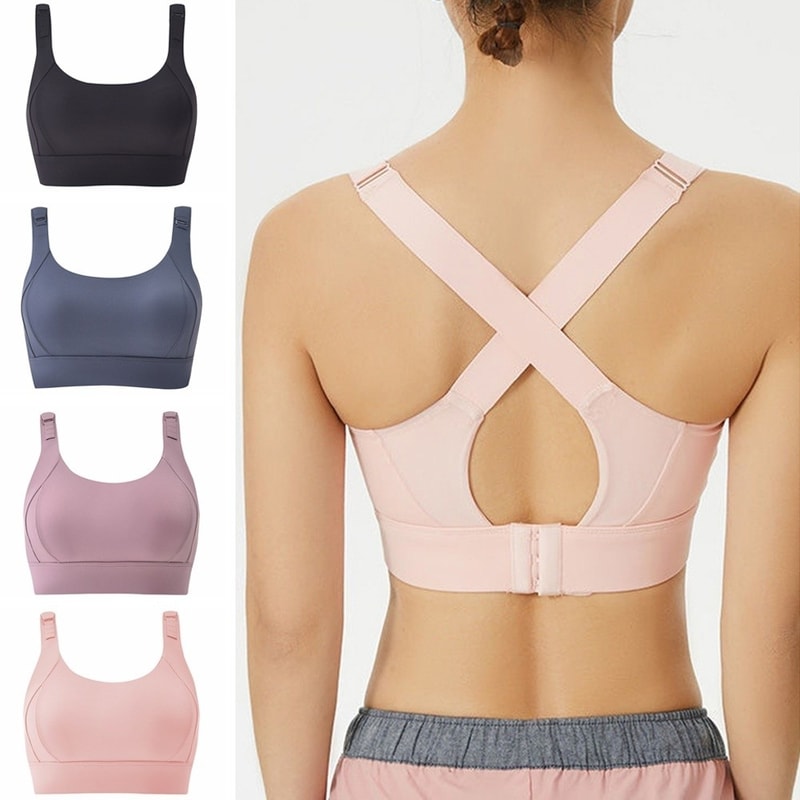 Ultimate High Support Sports Bra for Women – Full Coverage Shockproof Gym Bra with Adjustable Straps, Padded Workout Fit