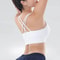 Womens Quick Dry Breathable Raceback Sports Yoga Bra with Removable Pads