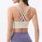 Womens Quick Dry Breathable Raceback Sports Yoga Bra with Removable Pads