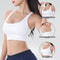 Womens Quick Dry Breathable Raceback Sports Yoga Bra with Removable Pads