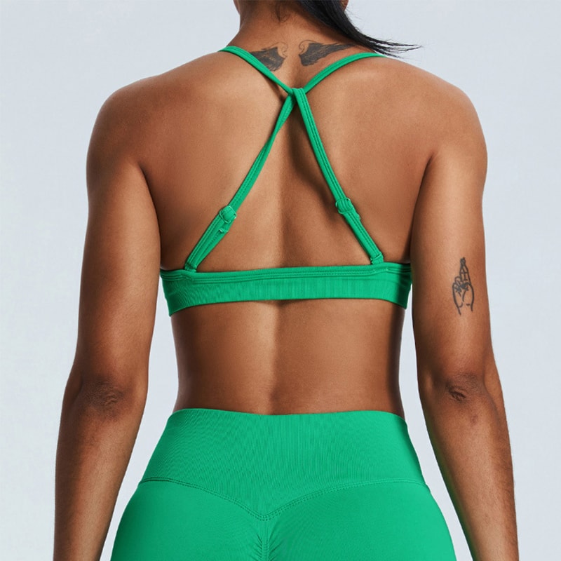 High Support Seamless Sports Bra for Women – Adjustable Push Up Fitness Tank Top