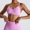 High Support Seamless Sports Bra for Women – Adjustable Push Up Fitness Tank Top