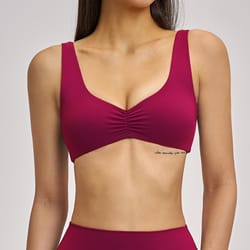 women s high support push up sports bra | breathable yoga bra top for gym & running