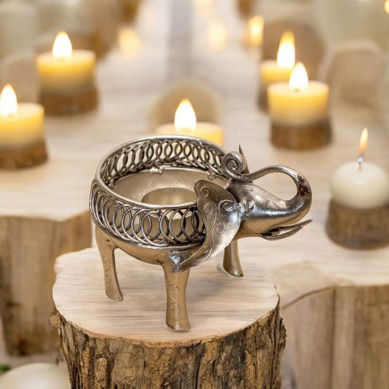 Elephant Votive Candle Holder 0