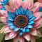 Double Flowered Sunflower Blue Pink Miracle Seeds 1