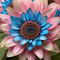 Double Flowered Sunflower Blue Pink Miracle Seeds 1