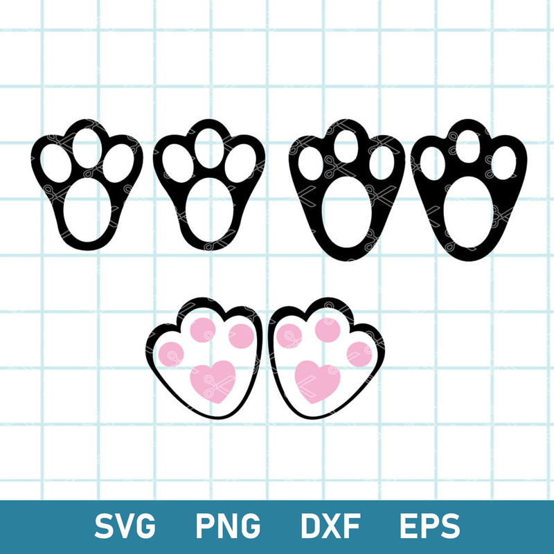 Bunnt Feet Svg, Rabbit Feet Svg, Easter Svg, Png Dxf Eps Digital File.jpg