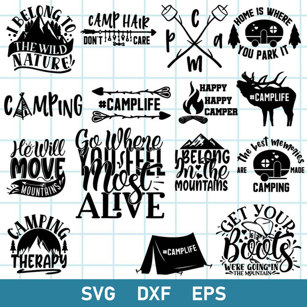 Camping Bundle Svg, Camping Holiday Svg, Camping Quotes Svg, Camping Svg, Dxf Eps File.jpg