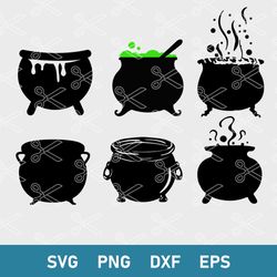 Cauldron Bundle Svg, Cauldron Svg, Witch Cauldron Svg, Halloween Cauldron Svg, Png Dxf Eps Digital File