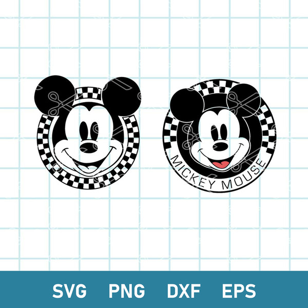Checkered Mickey Mouse Svg, Mickey Mouse Svg, Disney Svg, Png Dxf Eps File.jpg
