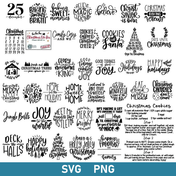 Christmas Bundle Svg, Christmas Quotes Svg, Merry Christmas Svg, Png Dxf, Eps Digital File.jpg
