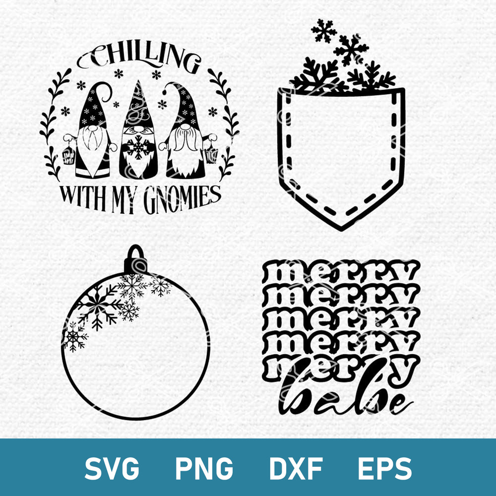 Christmas Bundle Svg, Christmas Svg, Chillin With mY Gnomies Svg, Christmas Ornamemt Svg, Png Dxf Eps File.jpeg
