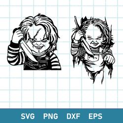 Chucky Horror Movie Svg, Characters Horror Svg, Horror Halloween Svg, Png Dxf Eps File