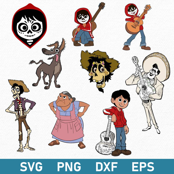 Coco Miguel Bundle Svg, Disney Pixar Coco Svg, Coco Svg, Disney Svg, Png Dxf Eps Bundle File.jpeg