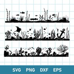 Corals Reef Svg, Nautical Ocean Life Svg, Sea Coral Reef OCeanic Animal Svg, Png Dxf Eps File