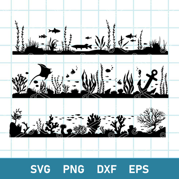 Corals Reef Svg, Nautical Ocean Life Svg, Sea Coral Reef OCeanic Animal Svg, Png Dxf Eps File.jpeg