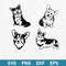 Corgi Bundle Svg, Corgi Svg, Cute Dog Corigi Svg, Corigi Face Svg, Dog Svg, Png Dxf Eps File.jpeg