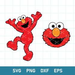 Elmo Svg, Elmo Face Svg, Sesame Street Svg, Red Monster Svg, Png Dxf Eps Digital File