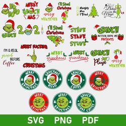 Grinch Starbucks Bundle Svg, Grinch Svg, Grinch Christmas Svg, Christmas Svg, Png Dxf Eps Digital File