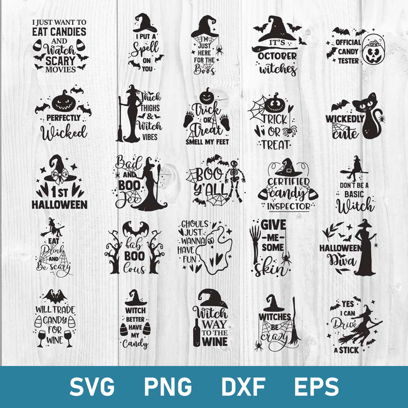 Halloween Bundle Svg, Halloween Svg, Witch Svg, Halloween Quotes Svg, Png Dxf Eps Digital File.jpg