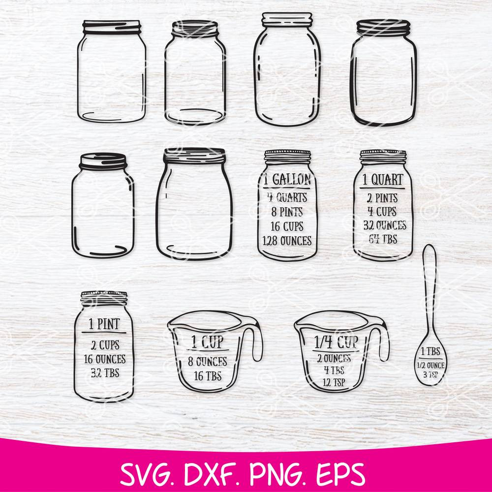 Mason Jar Bundle Svg, Mason Jar Svg, Potion Bottle Svg Png Dxf Eps Digital File.jpg