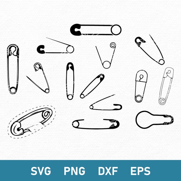Safety Pin Bundle Svg, Safety Pin Svg, Open And Closed Safet | Inspire ...