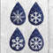 Stacked Teardrop Earring Svg, Snowflake Teardrop Earring Svg, Snowflake Svg, Teardrop Earring Svg, Png Dxf Eps File.jpg