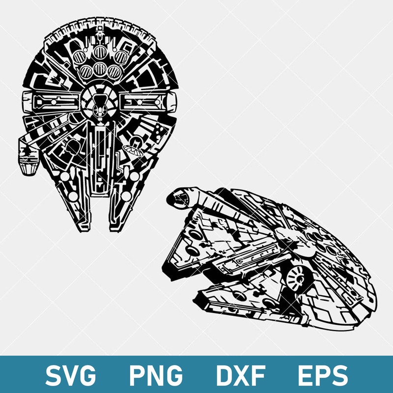 Star Wars Millennium Falcon Bundle Svg, Millennium Falcon Svg, Star Wars Svg, Png Dxf Eps File.jpeg