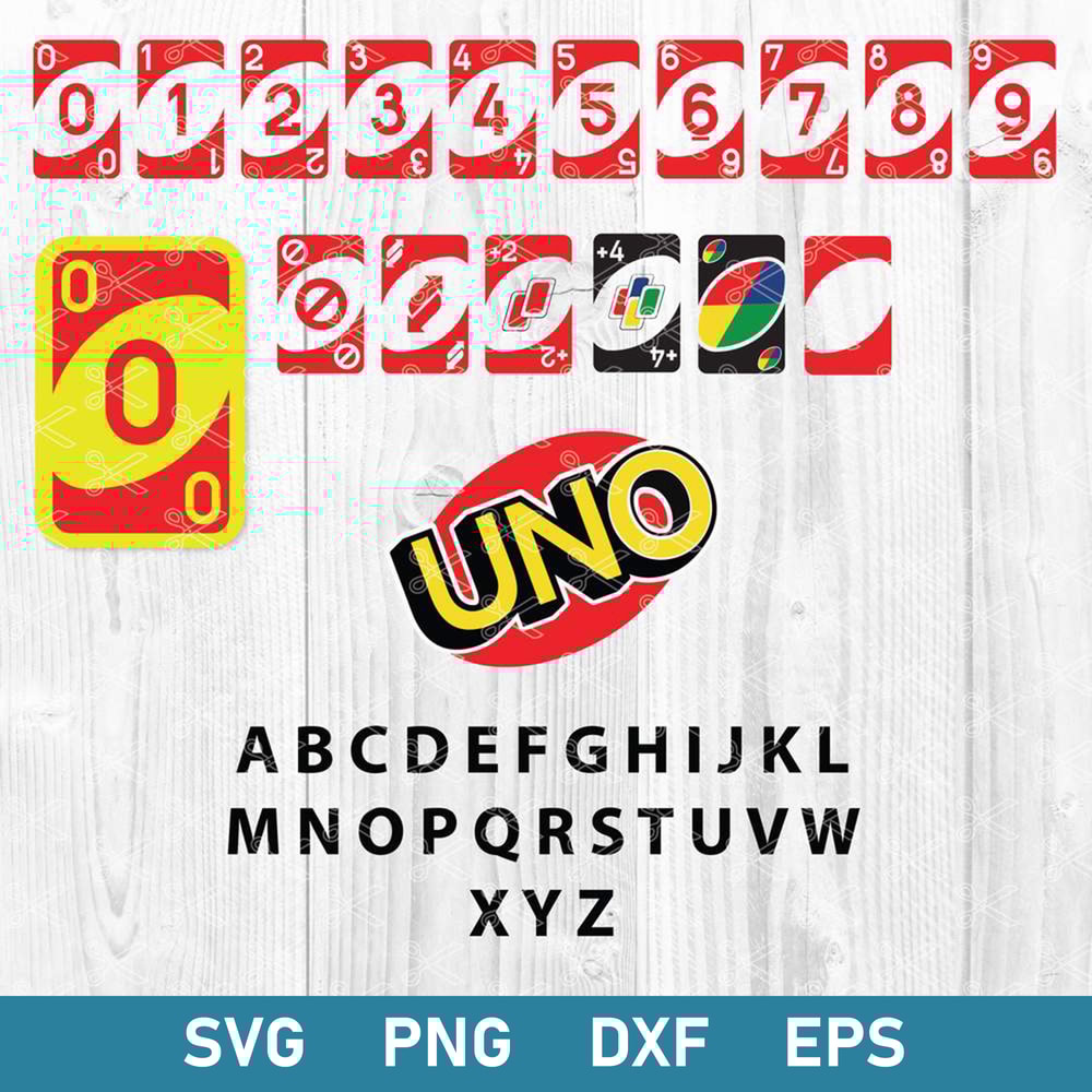 Uno Bundle Svg, Uno Logo Svg, Uno Card Svg, Uno Font Svg, Png Dxf Eps File.jpg