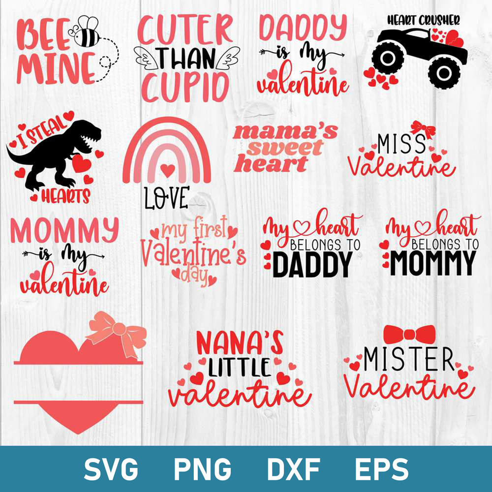 Valentine Bundle Svg, Happy Valentine Svg, Love Svg, Vanlentine Day Svg, Png Dxf Eps Digital File.jpg